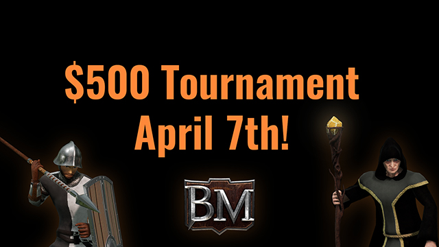 $500 Tournament, Registration Now Open!